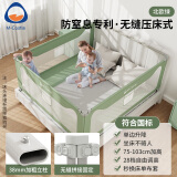 M-Castle慕卡索德国床围栏婴儿童床上防摔床护栏宝宝床边防掉床挡板 北欧绿1.2米(防窒息专利款-单面装)