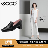 爱步（ECCO）女鞋 单鞋女 方头高跟鞋小皮鞋 型塑290513 黑色29051311001 35（尺码偏小，建议拍大一码）