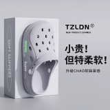 利达妮（TZLDN）洞洞鞋男士夏季外穿厚底防滑踩屎感沙滩凉鞋户外运动防臭凉拖鞋男 灰色 【经典热卖款】 42-43 (适合41-42码)