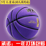 麦蒂韦德/wade 篮球真皮质感室内 室外水泥地耐磨软皮比赛蓝球 基础大礼包+翻毛紫色5号标准 7号