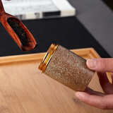 尊壶 紫砂茶叶罐便携小号茶罐密封茶盒迷你旅行茶具一两装茶罐子 鲁灰色