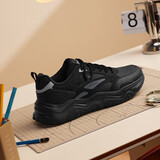 361°运动鞋男秋冬季革面增高厚底休闲通勤老爹跑步鞋子男672446727-3