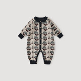 巴厘小猪（BALIPIG）婴儿秋装外出服男女宝针织连体衣冬季保暖加厚毛衣纯棉宝宝连体衣 蓝紫色 73cm