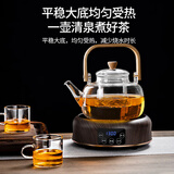陆宴 京东快递 煮茶壶玻璃茶具泡茶器电陶炉耐高温过滤烧水家用提梁壶 一壶6杯
