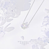 Twinkle Angel蝴蝶樱花项链女S925银甜美轻奢小众时尚锁骨链学生情人节生日礼物 花环樱花项链