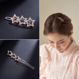 奇美拉（CHIMERA）精致小巧边夹韩国网红星星水钻发夹刘海夹一字夹发卡女生日礼物