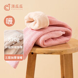 顶瓜瓜顶呱呱童装儿童保暖裤加绒加厚内穿秋冬女童线裤棉毛裤中大童小孩秋裤女孩打底裤热能裤 6143粉色 120