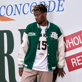 准者棒球服外套男女春夏美式复古PU皮袖刺绣潮流百搭宽松运动夹克开衫 青瓷绿 XL (180)