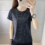 卡柏奇 高弹透气速干恤女超轻短袖户外运动登山半袖吸汗透气跑步快干衣