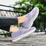 双星八特女鞋春秋透气休闲鞋女轻便运动凉爽网鞋一脚蹬软底散步单网妈妈鞋