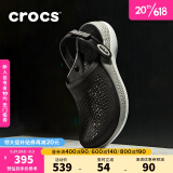 crocs卡骆驰洞洞鞋男女拖鞋轻便耐磨休闲鞋LiteRide闪电鞋|206708 黑色/石板灰-0DD 41/42(260mm)