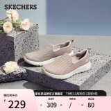 斯凯奇（Skechers）女鞋网面透气健步鞋一脚蹬轻盈缓震休闲鞋懒人鞋15600