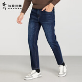 与狼共舞【固色升级】弹力舒适牛仔裤男长绒棉混纺裤子 102深蓝 34 