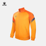 卡尔美（KELME）运动卫衣男休闲针织夹克秋季外套足球训练服插色拉链上衣可定制 亮橙色 2XL
