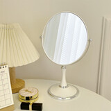 柏苑 镜子化妆镜台式桌面复古欧式化妆台双面梳妆镜女学生宿舍 升级款大号-8寸圆形双面镜