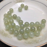 尊柜和田玉散珠圆珠 diy玉石圆珠散珠 手链手串配件 6毫米颗价_和田玉青白