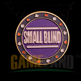 游戏大陆（gameland） 德州扑克压牌器压牌片金属GL053 SMALL BLIND