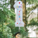 多美忆生日场景布置数字1生日气球32寸男女孩儿童周岁快乐道具装扮布置 
