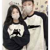 MDlila【两件装】情侣装卫衣秋冬季2026新款潮牌小众一男一女外套装衣服 插肩灰白色男+插肩灰白色女 薄款 XL 男+女M