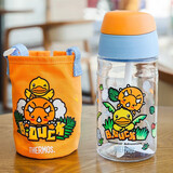 膳魔师（THERMOS）塑料杯tritan材质成人儿童学生吸管水杯子小黄鸭联名款 BBSE420ml
