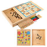 三格田（SANGTY）数独游戏玩具智儿童亲子四六九宫格木制飞行棋五子棋早教木制亲子 飞行棋2870）数独（420道题）