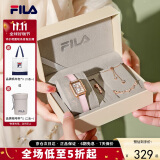 斐乐（FILA）手表女复古简约小方表女士腕表生日礼物礼物送女友6264-107A