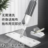爱格（aige）喷水静电除尘一次性拖把平板拖布喷雾墩布懒人家用拖地神器木地板 拖把+棉布*1+刮刀（20片无纺布）