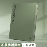 勤得利（QINDELI） 不硌手活页本可拆卸扣环简约笔记本横线皮质外壳内芯办公记事本定制logo A5墨绿