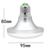 【高品质】LED灯泡大功率超亮飞碟灯家用E27大螺口节能灯照明 【加厚精铝太空银】白光 80W