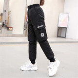 布恋猫女童羽绒裤可拆卸内胆冬季3-14岁中大童加厚保暖裤休闲裤儿童裤子 黑色 150 cm