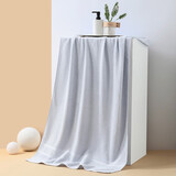 竹一百竹纤维大浴巾加大加厚成人浴巾男女吸水家用洗澡大毛巾70*140cm 银灰 70*140cm