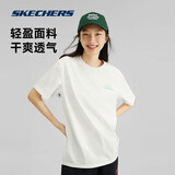 斯凯奇夏季男女情侣同款缤纷系列透气吸湿速干凉感短袖T恤L223U165