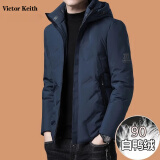 VICTOR KEITH 羽绒服男短款2024秋冬装新款韩版休闲中青年保暖男士羽绒外套 藏青色 180/XL