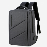 悍骑电脑包双肩包男 15.6英寸笔记本背包女适用华为macpro戴尔联想高中大学生书包商务 深灰色（15.6英寸）升级版可扩容