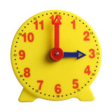 六鑫 钟表模型 两针三针联动24时儿童钟表印章认识时间分针时针秒针小学生钟点学习器幼儿园钟表教学具 两针联动12时