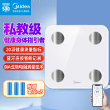 美的（Midea）智能体脂秤体脂称家用精准电子秤人体健康称重计体重秤体重称减肥蓝牙连接20项身体数据监测