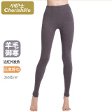 小护士女士保暖裤羊毛保暖防静电大护膝加厚秋裤灰咖色 L(170/100)