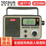 德生（Tecsun） RP-309便携式DSP数字解调收音机蓝牙TF卡U盘播放台式老年人可充电 标配+充电器