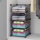 蔻丝 衣柜隔板分层架隔断置物架整理架宿舍神器收纳免打孔柜子 1列4层有背板