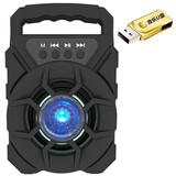 拼搏者 无线蓝牙音箱低音炮大音量迷你便携户外插卡小音响广场舞收款语音播报器话筒K歌地摊喇叭门店扩音器 音箱+16G优盘