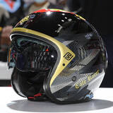 FASEED碳纤维摩托车半盔复古头盔男女士巡航组合机车大码3XL四季通用3C 玻纤/龙门鲤鱼（赠下巴+镜片+Y10耳机 3XL