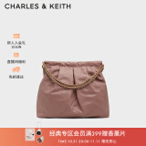 CHARLES&KEITH子母链条大容量流浪包托特包单肩斜挎包女包生日礼物CK2-40671449 CK2-40671539Mauve紫红色 L