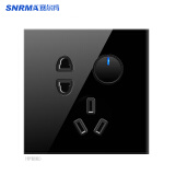 赛尔玛（SNRMA）智能触摸开关小爱语音控制开关面板手机app远程遥控蓝牙mesh单火 一开双控五孔【非智能】