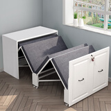 强象 书房折叠床书桌书架组合简约家用午休隐形床电脑办公桌一体CH4 款式20：1.5m隐形床