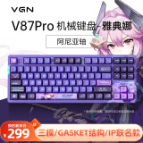 VGN V87有线/无线/蓝牙三模客制化机械键盘 gasket结构 全键热插拔 游戏电竞办公键盘 黑神话悟空 V87PRO 阿尼亚轴 雅典娜