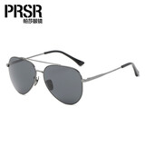 帕莎墨镜男时尚太阳镜开车眼镜偏光镜个性新款休闲可配近视金属J64207 -J08灰色