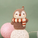 哈尼 手工毛毡diy玩偶搓搓乐打发时间手工diy戳戳乐羊毛毡材料包 小企鹅