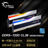 G.SKILL芝奇（G.SKILL）48GB(24Gx2) DDR5 7200 台式机内存条-幻锋戟RGB灯条(科技银)/Intel XMP/C36