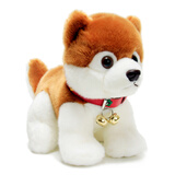 雅德森 小狗狗毛绒玩具博美犬哈士奇狗公仔抱枕男女生日礼物 红色 35cm