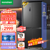 容声（Ronshen）【离子净味】465升变频一级能效十字对开门四门冰箱家用无霜除菌BCD-465WD18FP超薄嵌入大容量